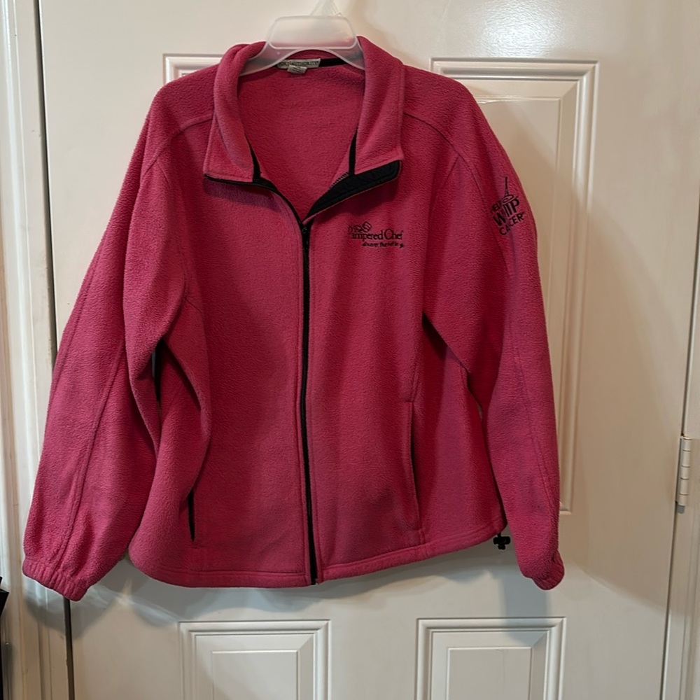 Hot Pink Pampered Chef Help Whip cancer Jacket